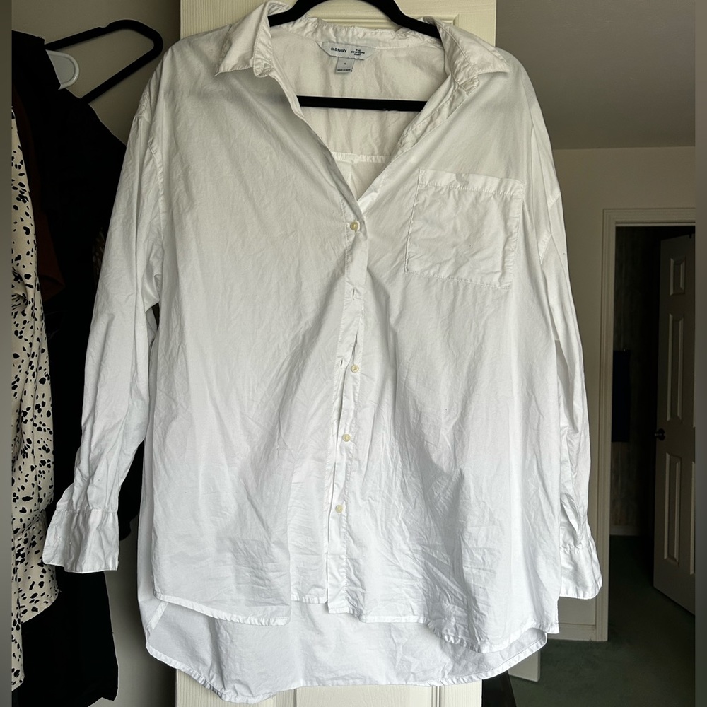 White Button up Boyfriend Shirt